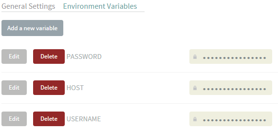 Travis environment variables"